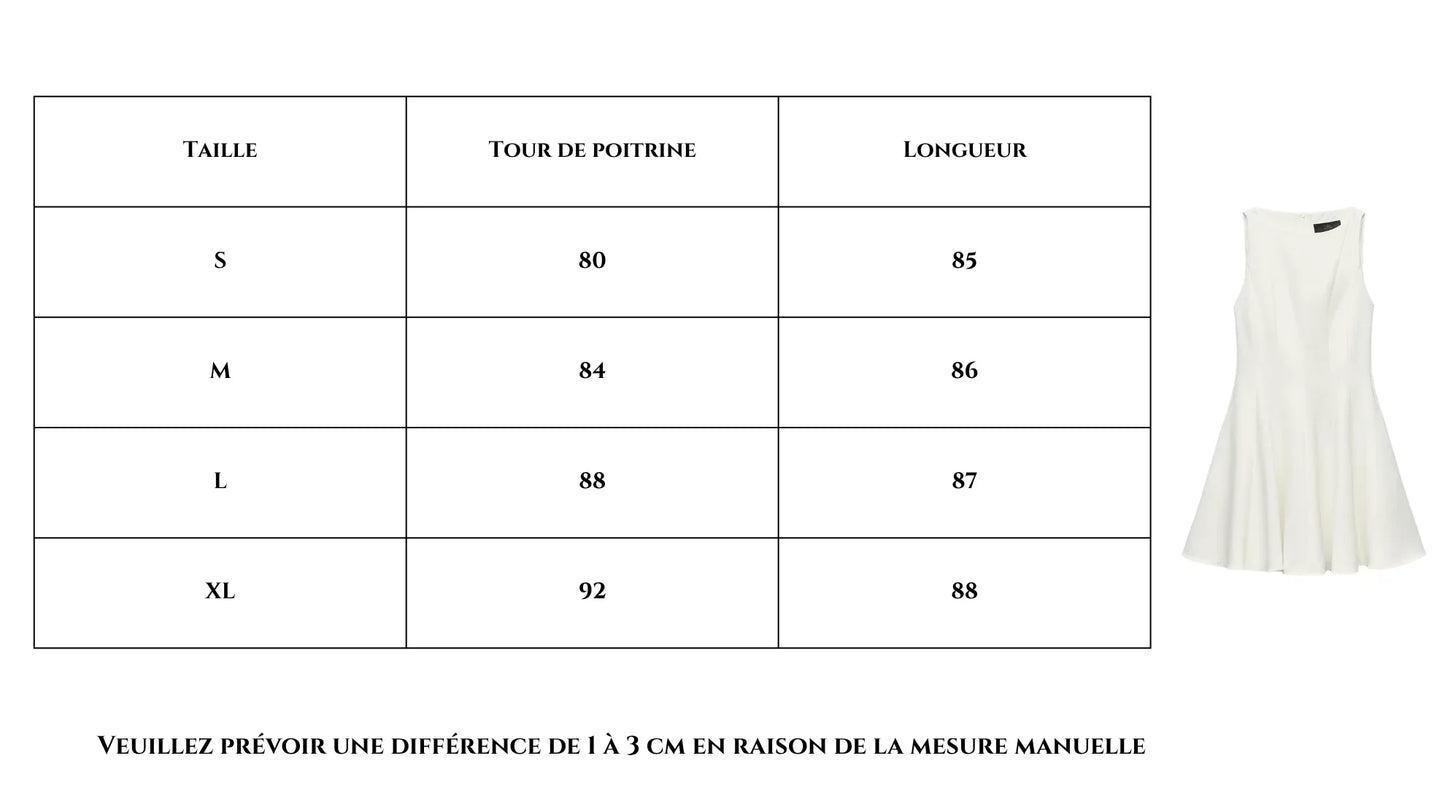 Robe Blanche Courte Classique