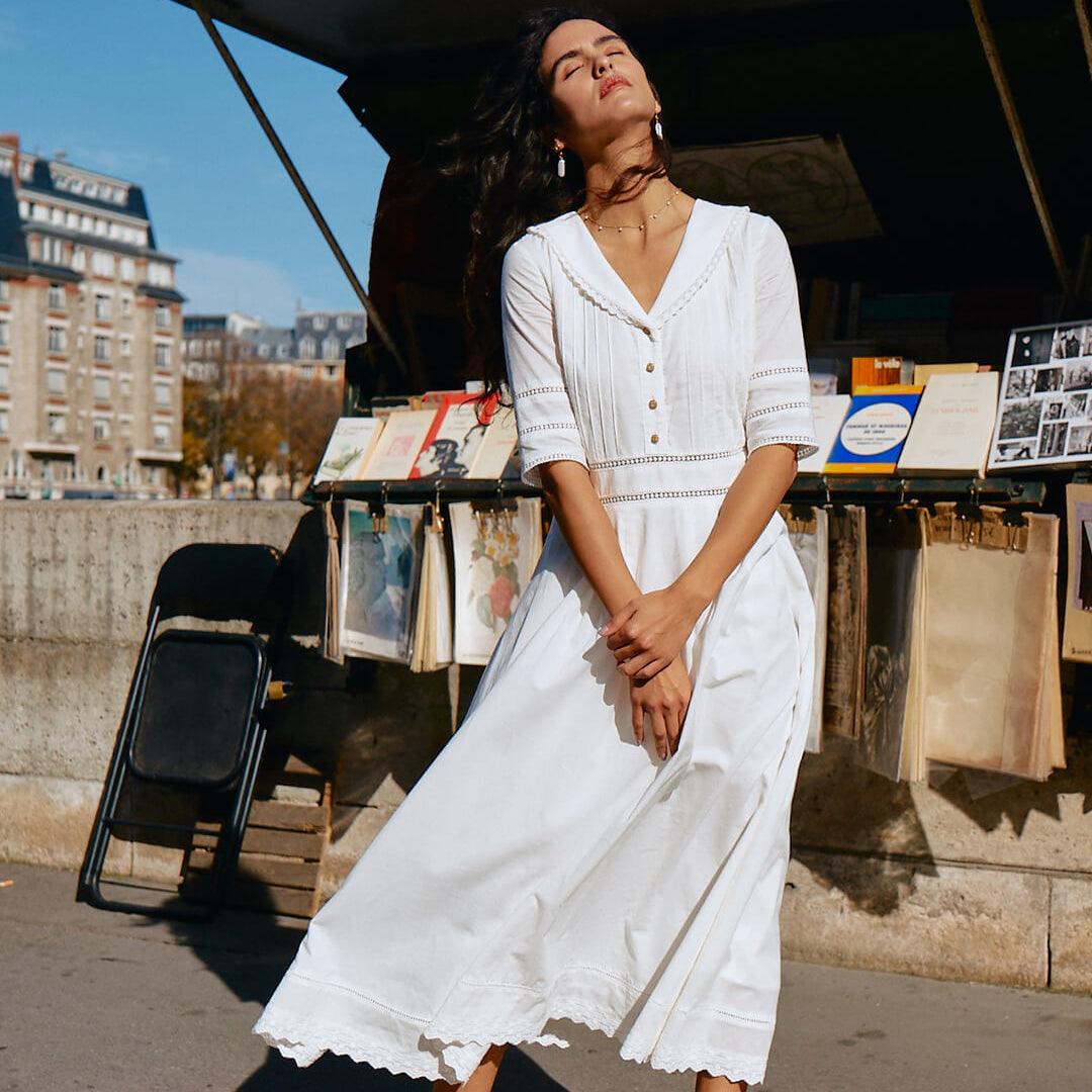 Robe Midi Paysanne 100% Coton