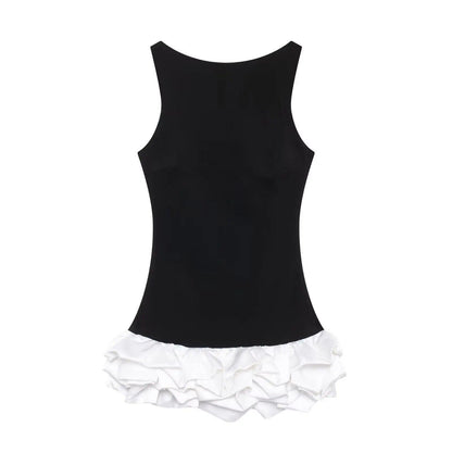 Robe Sans Manches à Volants Lune™