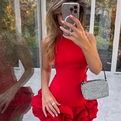 Robe Sans Manches à Volants Lune™