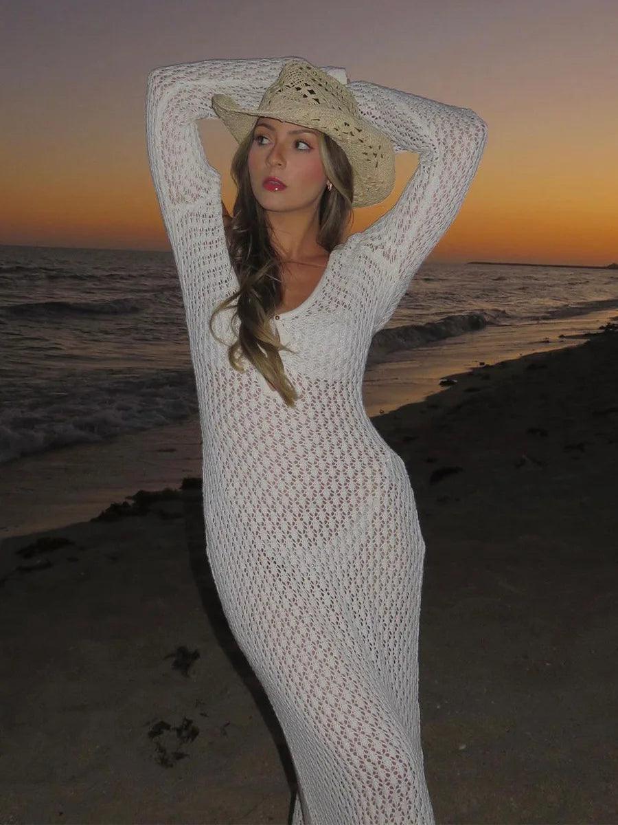 Robe en Crochet Vintage Plage