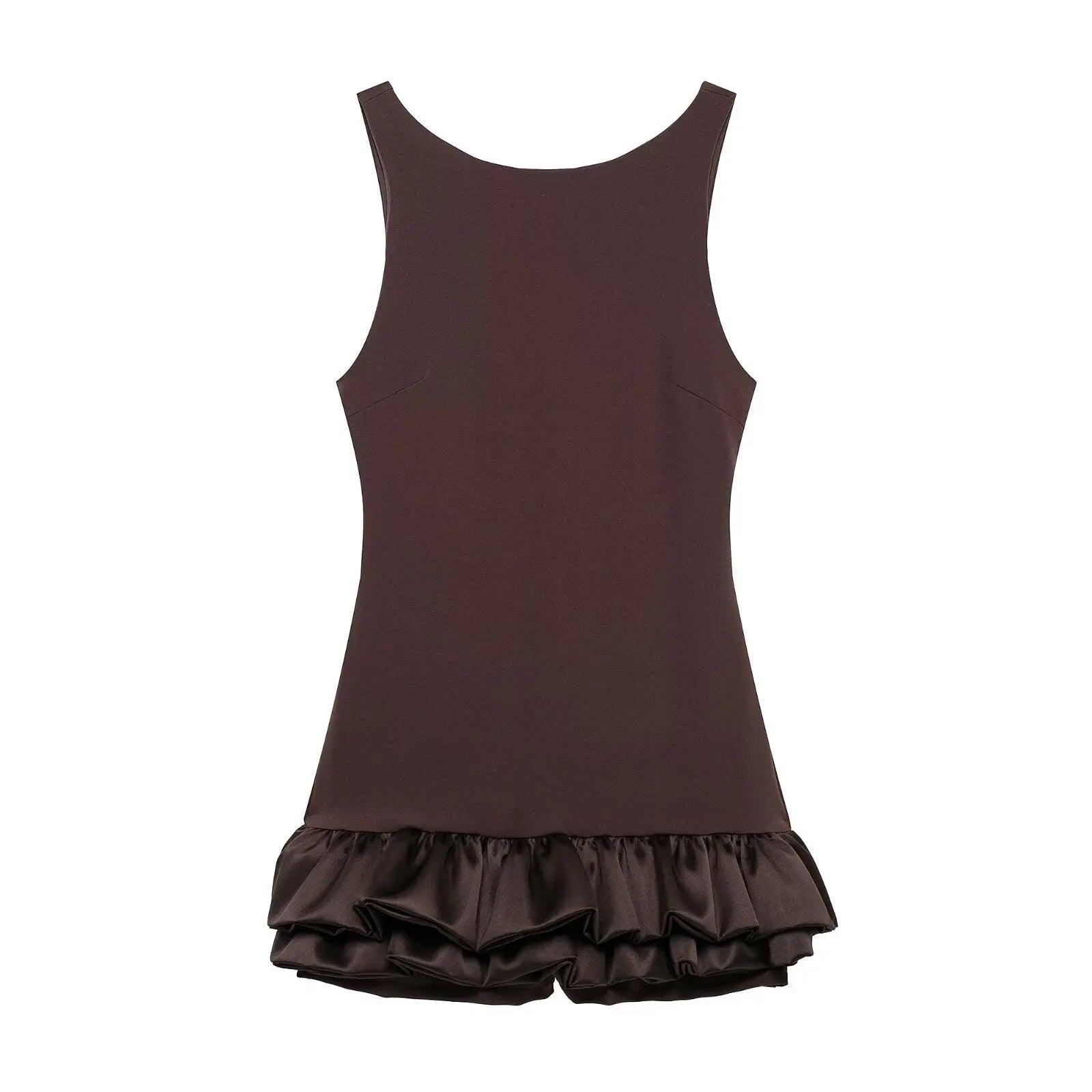 Robe Sans Manches à Volants Lune™