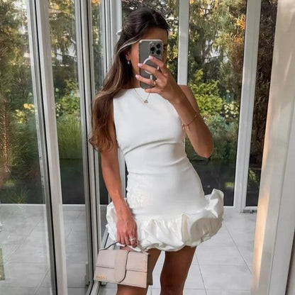 Robe Sans Manches à Volants Lune™