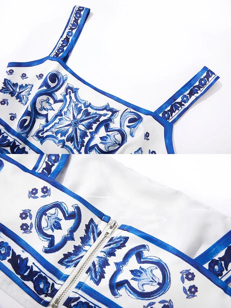 Ensemble Crop Top et Jupe Grèce Lune